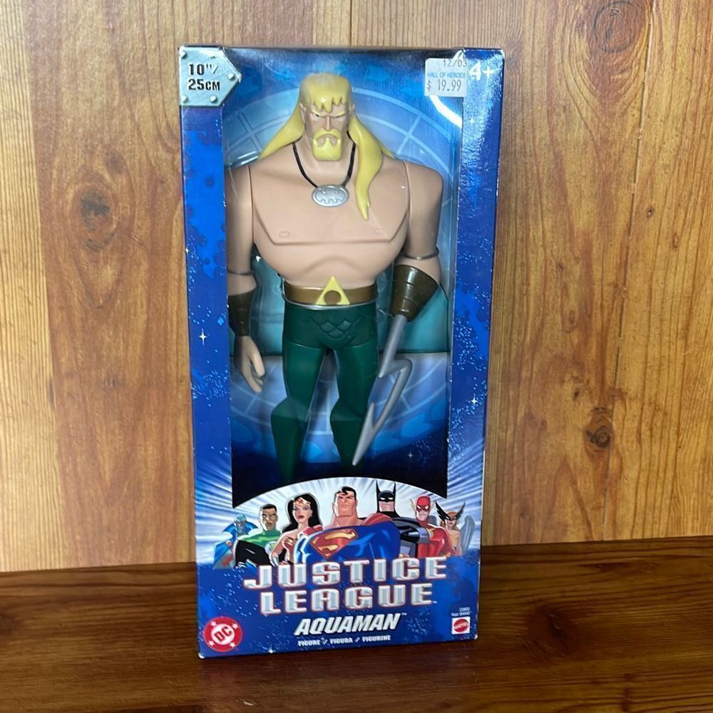 Justice League Aquaman DC Mattel Action‎ Figure 10” New in box 2003
